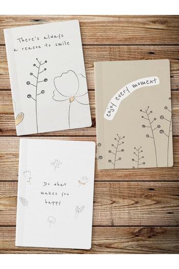 Postifull Unlined Notebook Set, 3 Notepads, Notebook Journal Set, Memory Book, 64 Pages Medium Size