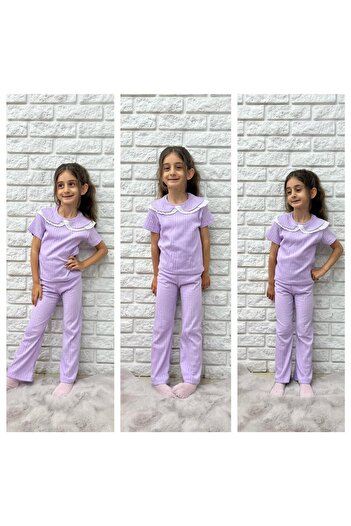 KAMİKAM LOVELY COLLAR LOVELY PRETTY SUMMER GIRL'S SUIT (1-2 SIZES RECOMMENDS YOUR LARGE)
