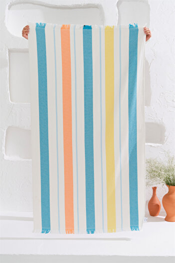 Homelover Πετσέτα θαλάσσης 100% βαμβακερή Peshtemal Tassel Detail 90x160