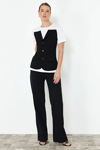 Trendyol Collection Πλεκτή Λευκή Μπλούζα - TWOSS24BZ00547