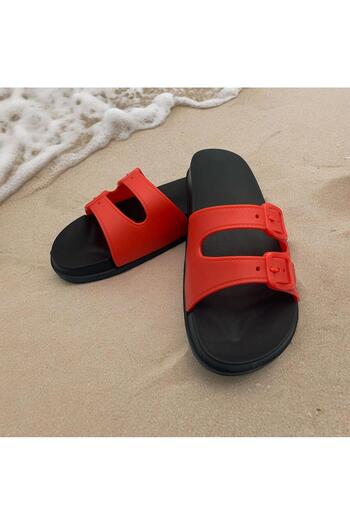 GEZER WOMEN'S DOUBLE BUCKLE DAILY SLIPPERS