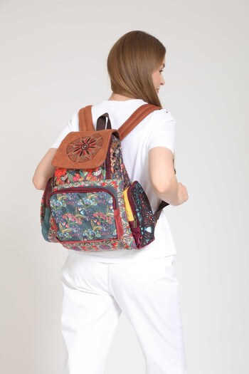 Street Bag Ethnic αυθεντικό σακίδιο πλάτης Bohemian Patchwork - Σχέδιο με τεμάχια για καθημερινή χρήση ταξιδιού