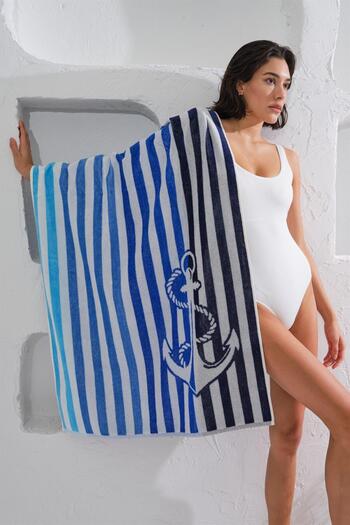 Homelover 100% бавовняний пляжний рушник смугастий пляжний 75x150