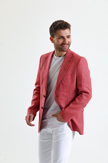 Koch London Kırmızı Erkek Men Blazer Casual Formalwear Jacket Ceket - Mexico