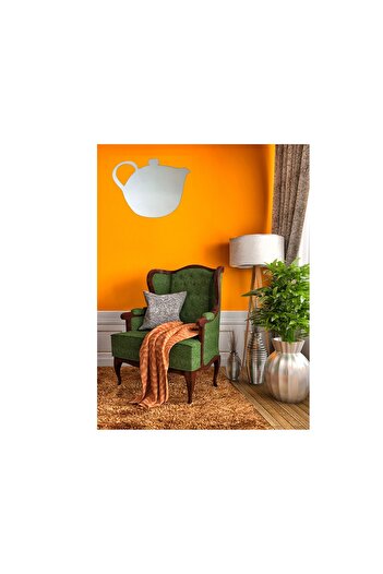 Bosphorus Wall Decoration Mirrored Sticker Teapot shaped PVC Mirror 20x15,5cm JM08019