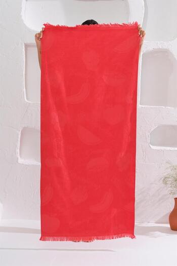 Homelover 100% Cotton Peshtemal Tassel Detail Beach Sea Towel Berry 70x150