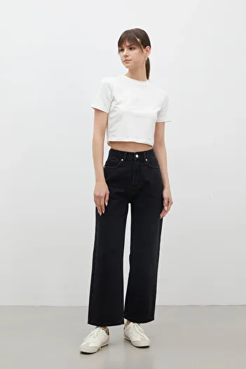 Manuka 1975 HIGH-RISE STRAIGHT FIT DENIM BLACK