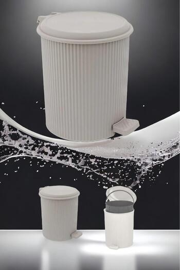 LeesHome Nostalgia 011 - 25 Lt Cream Pedal Trash Can