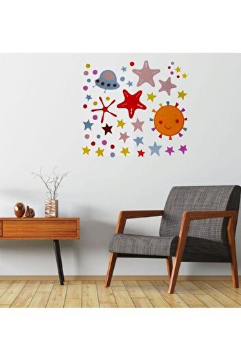 Bosphorus Wall Decoration Sticker Alien Pattern PVC 50x70 cm XFG141