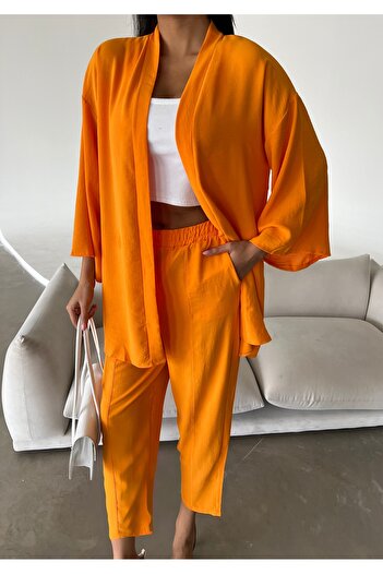 Friday Mood Kimono and Trousers Set - Women