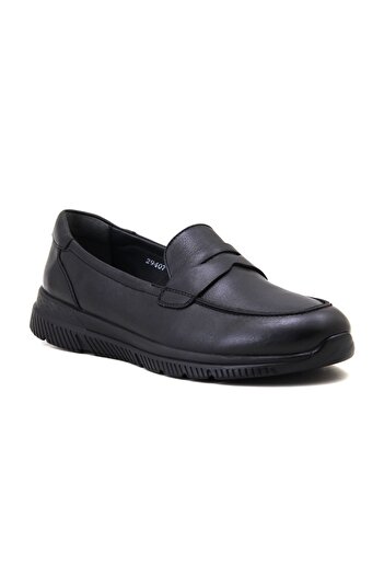 Forelli Zengi 29407 Μαύρα δερμάτινα γυναικεία παπούτσια Comfort