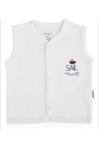 Minilamb Embroidered Combed Cotton Baby Vest