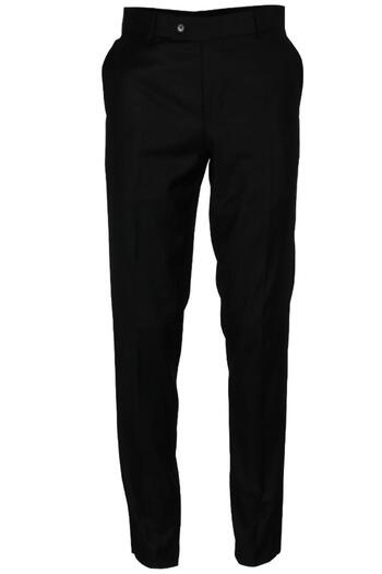 Modarar Men's Black Fabric Pants Normal Cut RAR01184