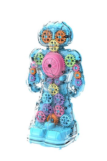 Hyd Oyuncak 360 Derece Dönebilen Pilli Şeffaf Sesli Işıklı Robot