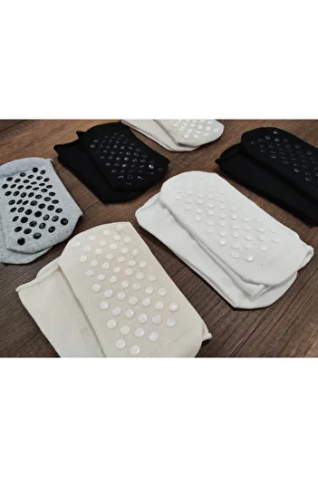erceys Elastic Free Six Abs Printed Anti-Slip Long Plates Socks 6 Pairs