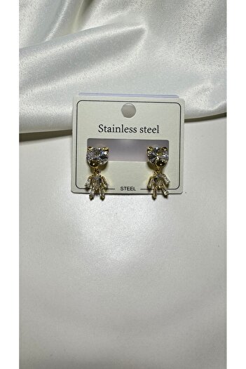 Happy Bear WOMEN'S Steel Earrings