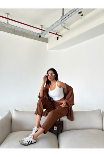 Friday Mood Women's Kimono & Trousers Set