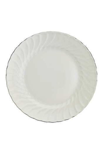 Kütahya Porselen BONE LILIUM 6 PIECES 21CM CAKE PLATE PLATINUM Mesh