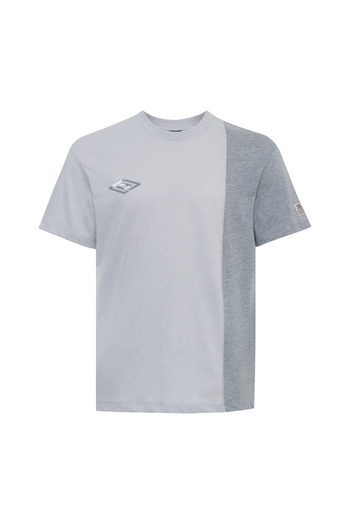 UMBRO Ανδρικό γκρι υπερμεγέθη βαμβακερό μπλουζάκι με λαιμόκοψη Umbro Bust Tee FF-0152