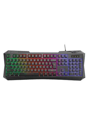 VERTUX Radiance Ergonomik Arkadan Aydınlatmalı Kablolu Oyuncu Gaming Klavye