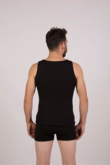 AYD UNDERWEAR Ανδρικό εσώρουχο 3 τεμαχίων 100% βαμβακερό μαύρο ριμπ