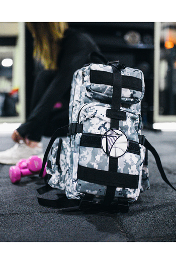 QUİCKPREP 42L Black White Camouflage Sports Backpack |   Quickprep Large Volume Outdoor Bag