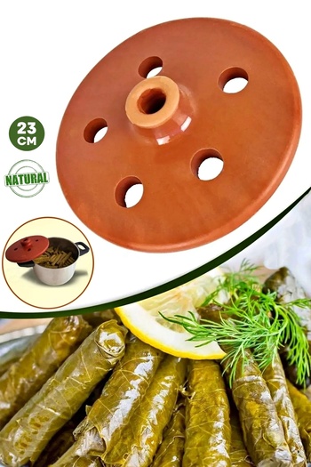 Tilbe Home Tile Soil Fountain Stone Five Holes Baked Leaf Hot Pot Wrap Cooking Lid Large Size 23cm