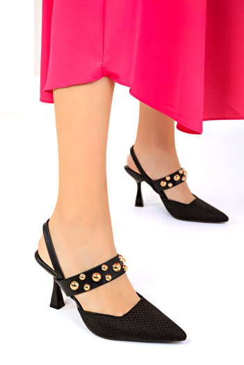 SOHO Women's Black Classic Heeled Shoes 19160
