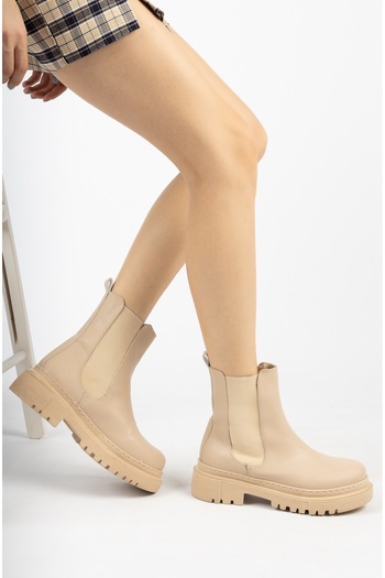 BAKGİY Γυναικείες ελαστικές μπότες Nut Skin BG1025-116-0007
