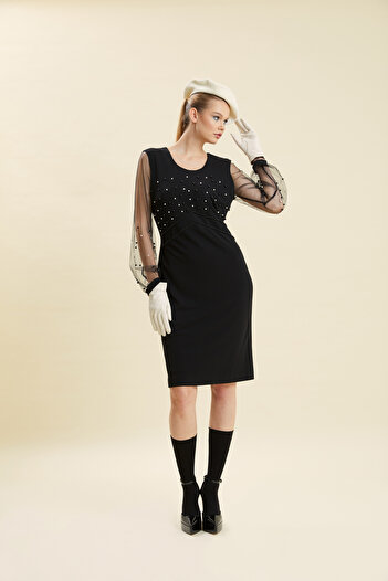 VERDA Pearl Detailed Dress