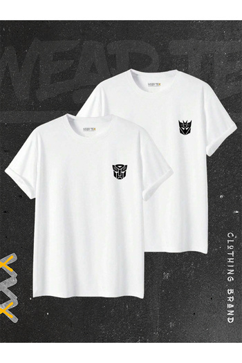 WEARTEX Unisex 2-Piece Transformers Design Printed Lover Couple Combination
