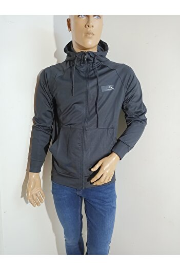 DYNAMO Hooded Slim Fit Diver Fabric Sweatshirt - Zippered