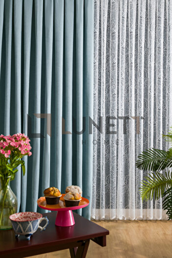 LUNETT HOME READY TO USE MINT PILLET-FREE EXTRAFORIZED FLAT SEWING PHONE CURTAIN SINGLE WING 9244