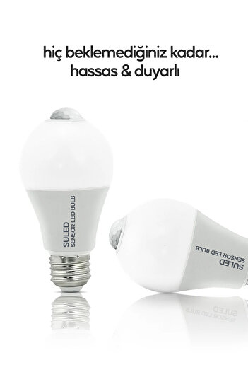 SULED Hareket Sensörlü Led Lamba E27 Duy 12w Işık Lamba A Otomatik Led Ampül Hareket Algılayıcılı