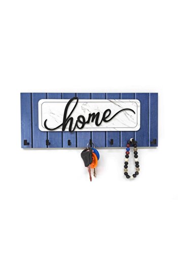 CajuArt Modern Wooden Keychain - Decorative Embossed Home Written