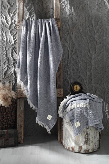 Miespiga Gold 4 Layer Muslin Throw Sofa Shawl