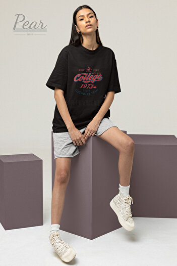 Pear Wear Унісекс футболка з принтом College Oversize T-shirt