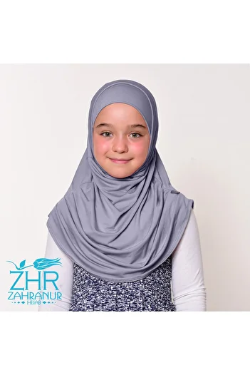 ZAHRANUR HİJAB One-piece Children's Practical Scarf (6-11 Years)