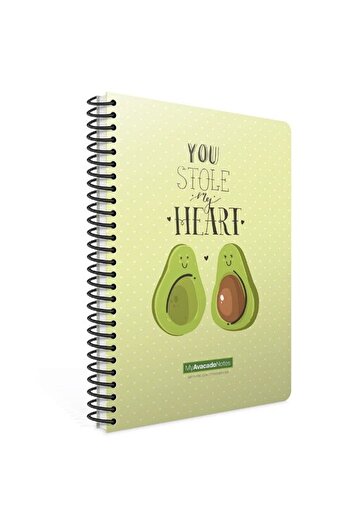 Gıpta Avocado Spiral Cardboard Cover 80 Sheets A4 Lined Notebook Model-5