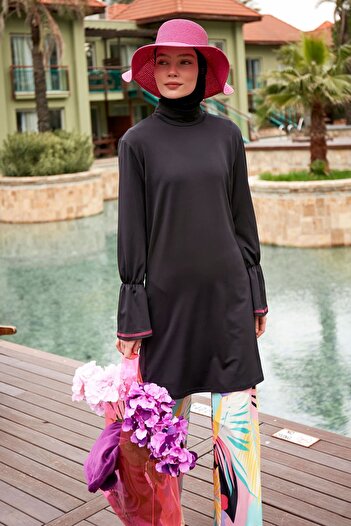 Marina Lycra Black Full Covered Hijab Swimsuit M2480