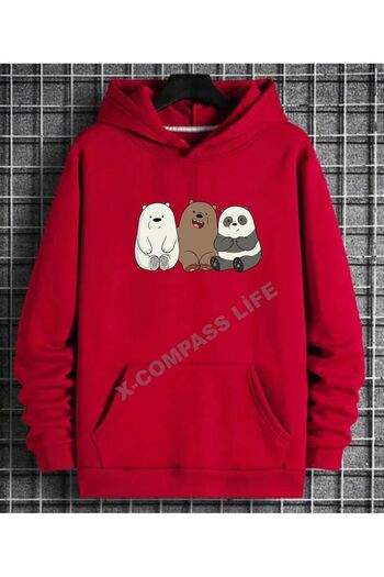 x-compass life Унисекс суичър с качулка Owersize 3 Kafadar