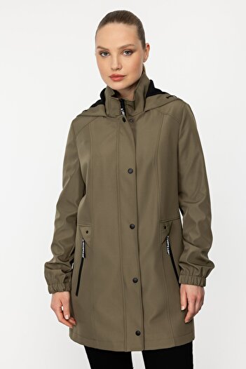Ekol Hooded Double Closure Trench Coat