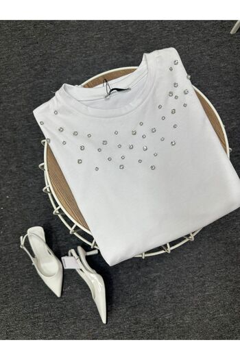 Pulli Collection T-Shirt με λεπτομέρεια από 100% λεπτή βαμβακερή πέτρα