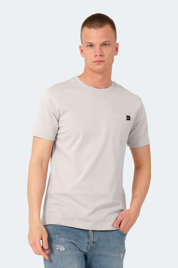 Slazenger Ανδρικό μπλουζάκι VESELA με πέτρινο γκρι χρώμα και τσέπες