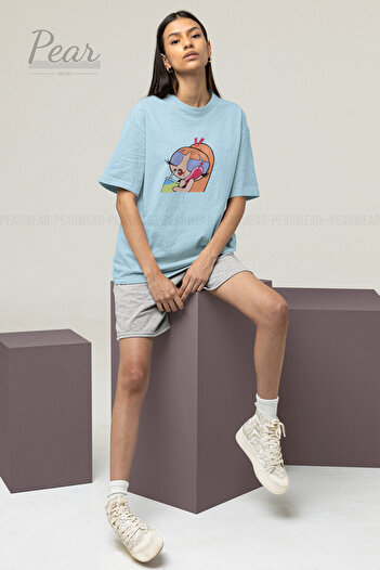 Pear Wear Футболка Powerpuff Girls Blossom з принтом унісекс Tisort Oversize