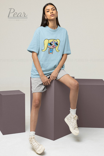 Pear Wear Μπλουζάκι Powerpuff Girls με στάμπα Unisex Oversize