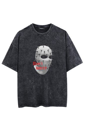 Mad&Calf Unisex Washable Don't Worry εμπριμέ μπλουζάκι Oversize