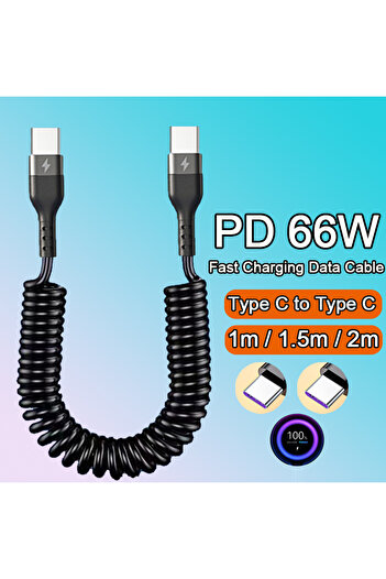Choice PD 66W Type C to Type C Fast Charging Cable For Huawei Honor Xiaomi Redmi POCO Samsung Phone Spri...