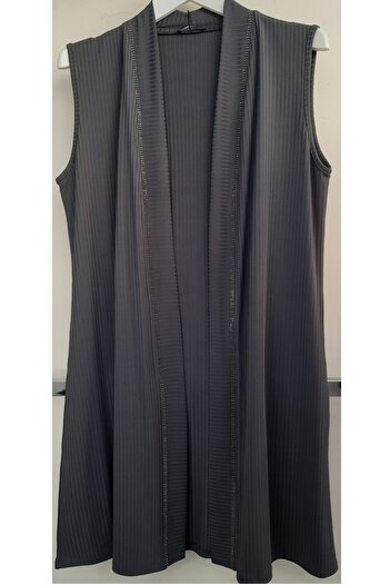 N.Y.YILDIZ STAR SELANIC POLYESTER STEEL KNITTED STONE LARGE SIZE MOTHERS SHALK COLLAR LIGHT FLEXIBLE VEST