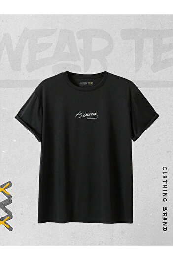 WEARTEX Unisex K. Atatürk Signature Design Printed Oversize T-shirt